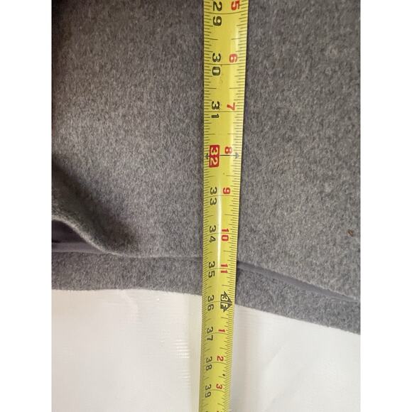 Garnet Hill Modern Duffle Coat Wool Blend Gray Sz 16 Designer Luxury Jacket - Picture 10 of 10